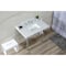 Kingston Brass 36 Carrara Marble Console Sink with Stainless Steel Legs, Marble WhitePolished Chrome LMS3622M8SQ1ST - alternate 4